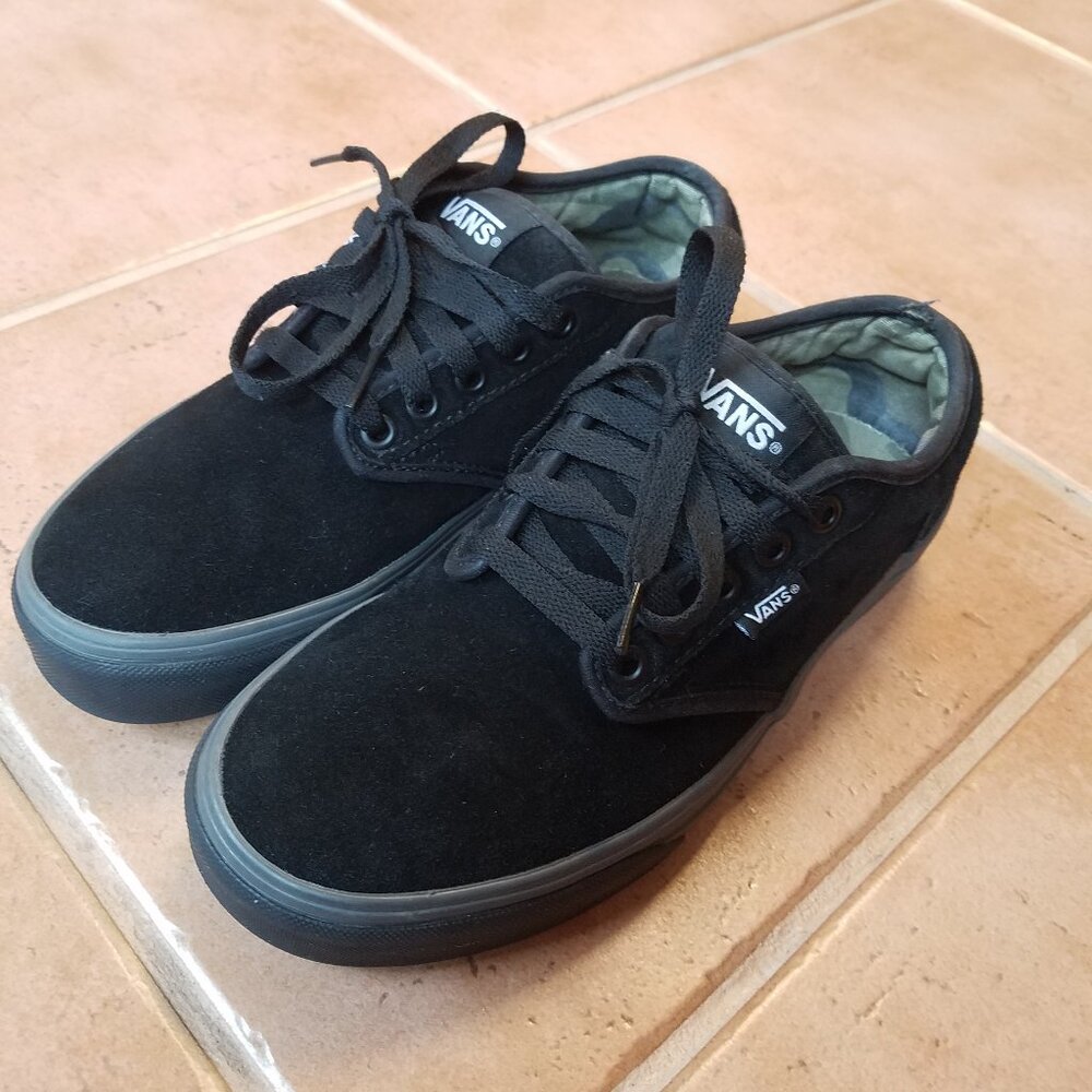 Van's Men's Size 7 Atwood Black and Gray Low Top Sneakers